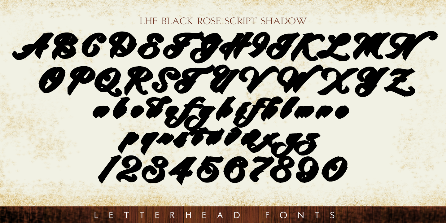 LHF Black Rose Script Script Font preview